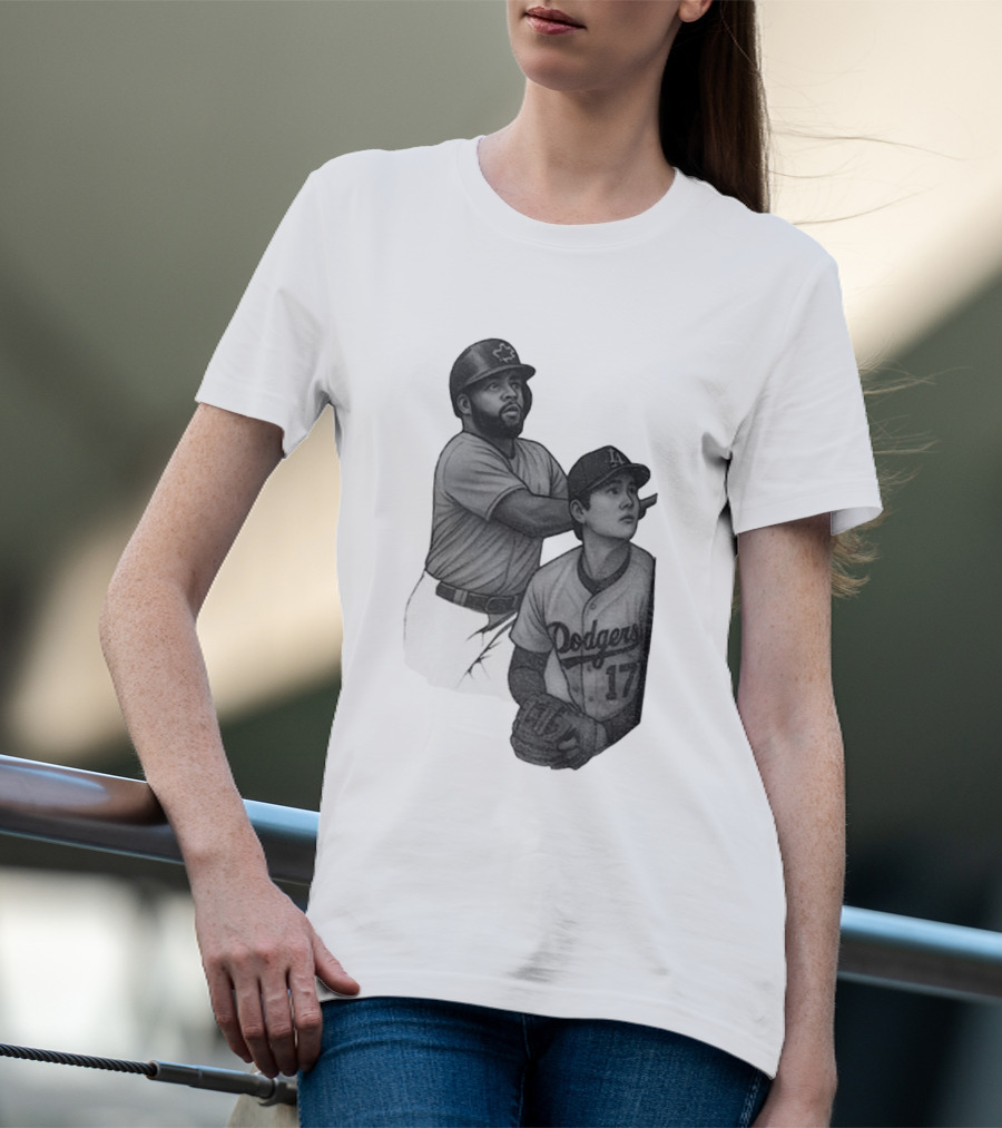 Vladdy Guerrero Jr. Shohei Ohtani Dodgers World Series Baseball Moment T-Shirt