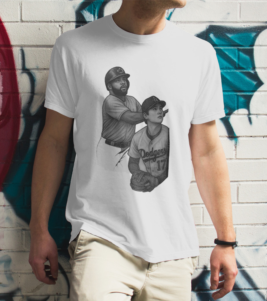 Vladdy Guerrero Jr. Shohei Ohtani Dodgers World Series Baseball Moment T-Shirt