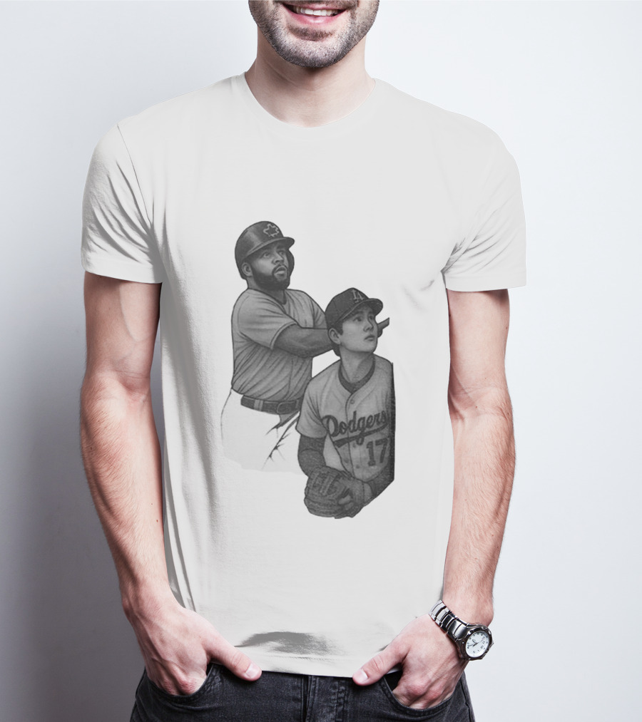 Vladdy Guerrero Jr. Shohei Ohtani Dodgers World Series Baseball Moment T-Shirt