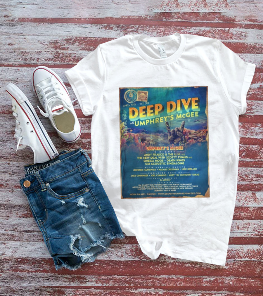 Deep Dive With Umphrey's McGee Cancun April 30th-May 3rd Moon Palace Events T-Shirt