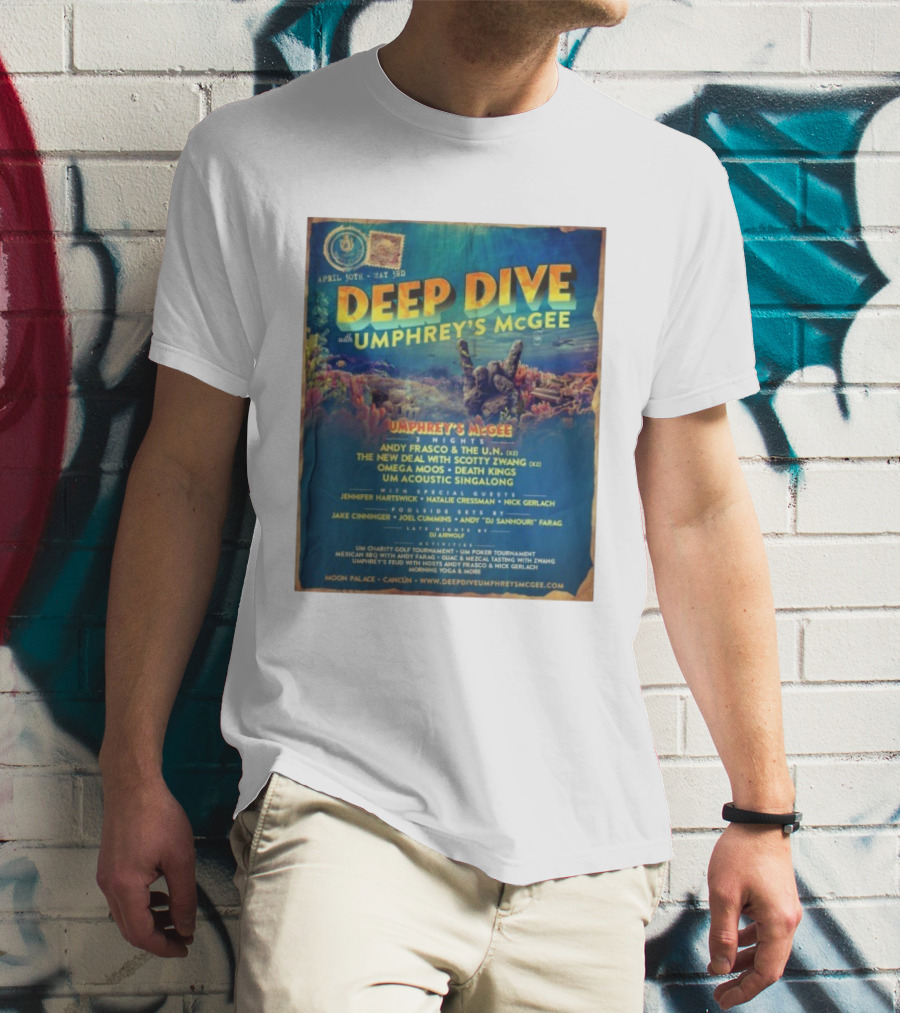 Deep Dive With Umphrey's McGee Cancun April 30th-May 3rd Moon Palace Events T-Shirt