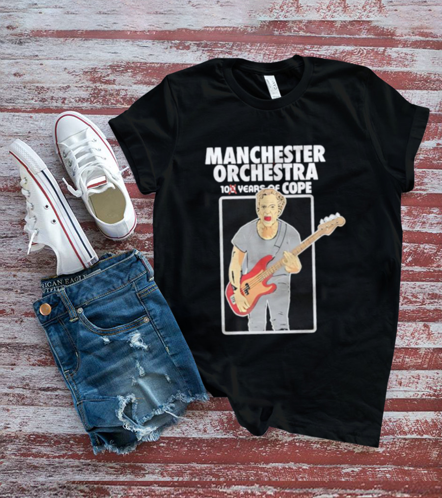 Manchester Orchestra 100 Years Of Cope Bass Guitar Illustration T-Shirt
