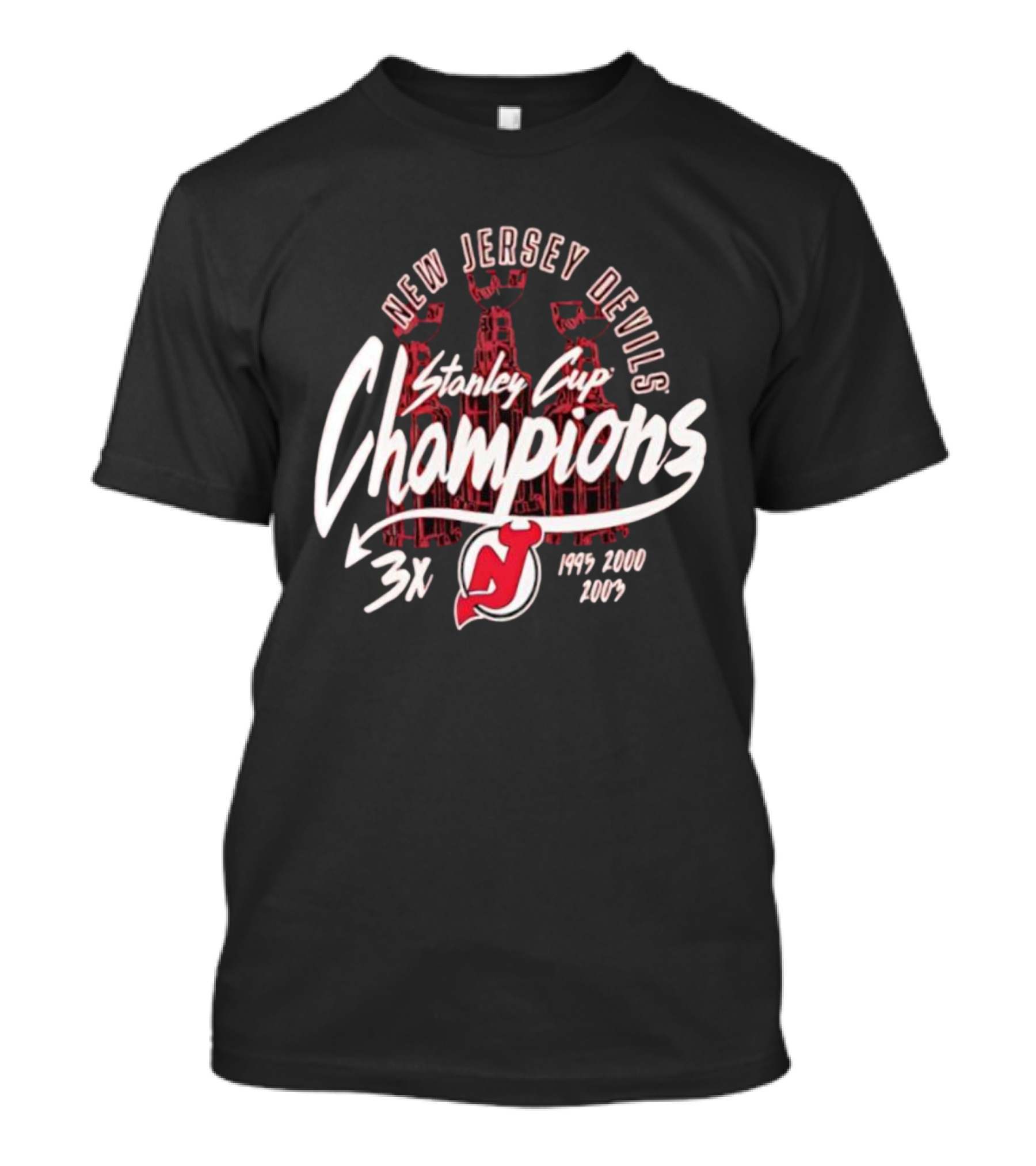 New Jersey Devils Stanley Cup Champions 3x 1995 2000 2003 T-Shirt