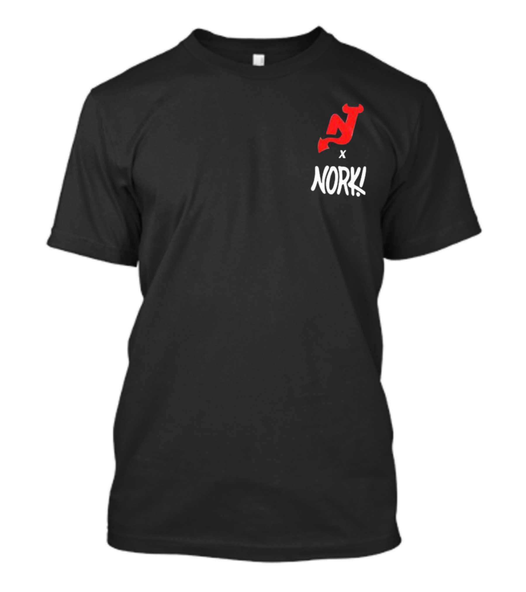 New Jersey Devils X Nork Los Diablos Collaboration Red NJ Logo T-Shirt