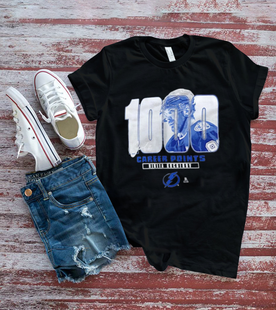 Tampa Bay Lightning Nikita Kucherov 1000 Career Points Signature T-Shirt