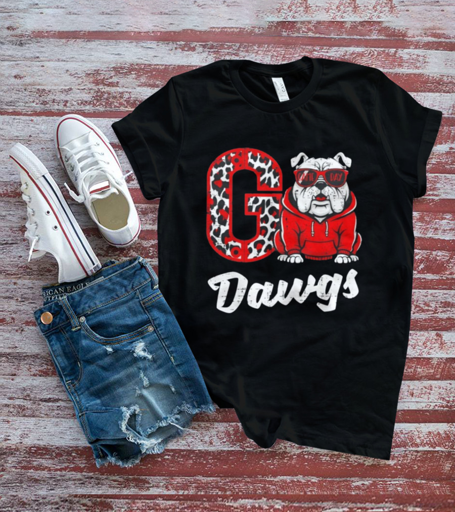 Go Dawgs Game Day Bulldog Football T-Shirt