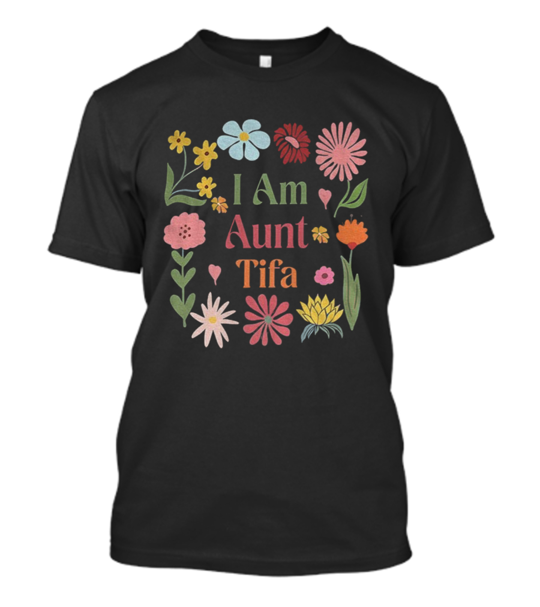 I Am Aunt Tifa Floral Vintage Anti Trump T-Shirt