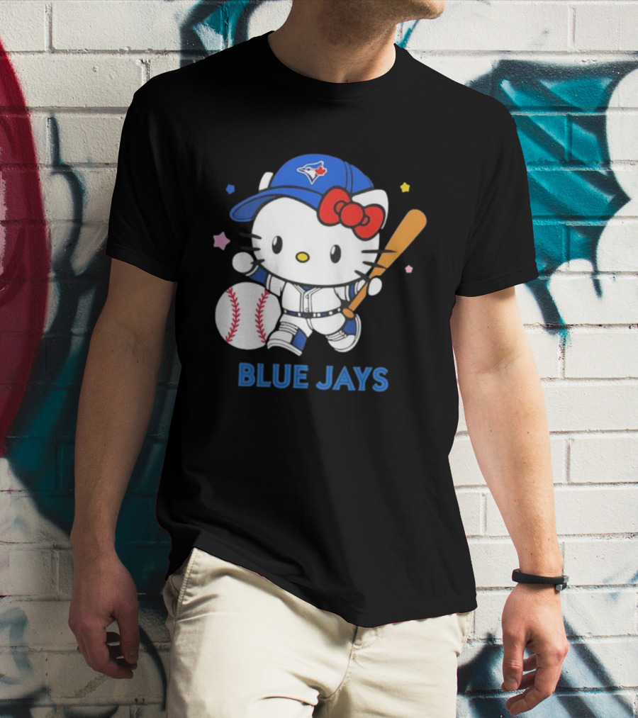 Toronto Blue Jays Hello Kitty Baseball Player Collaboration T-Shirt