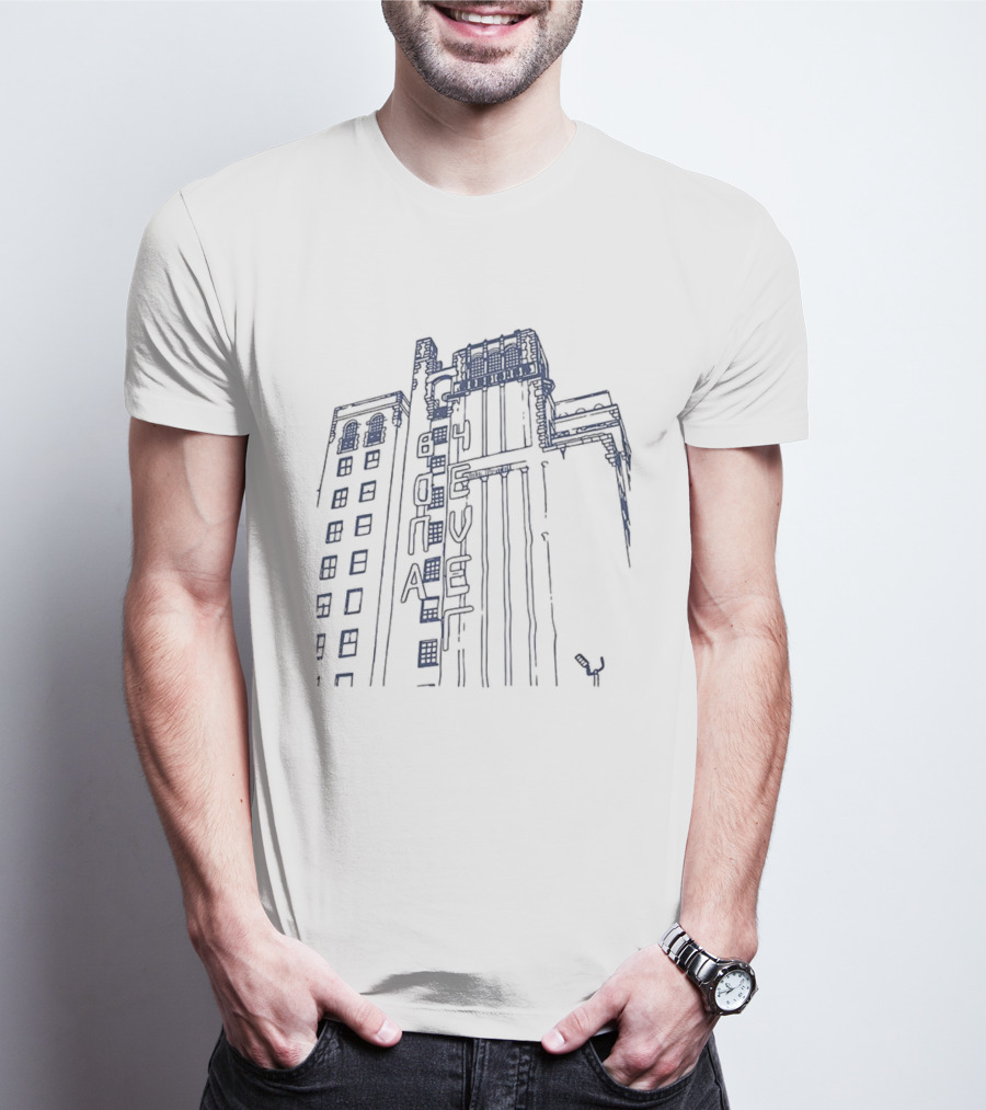 Bona 4Eva Hotel Building Neon Sign Design T-Shirt