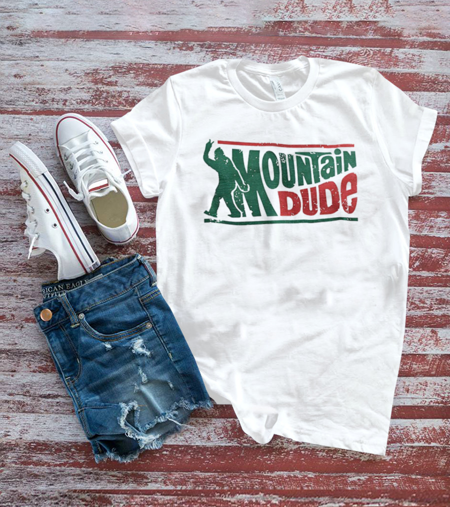 Bigfoot Mountain Dude Retro Hiking Adventure T-Shirt