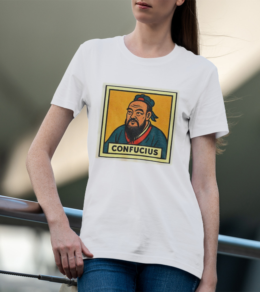 Confucius Retro Comic Style Chinese Philosopher Art T-Shirt