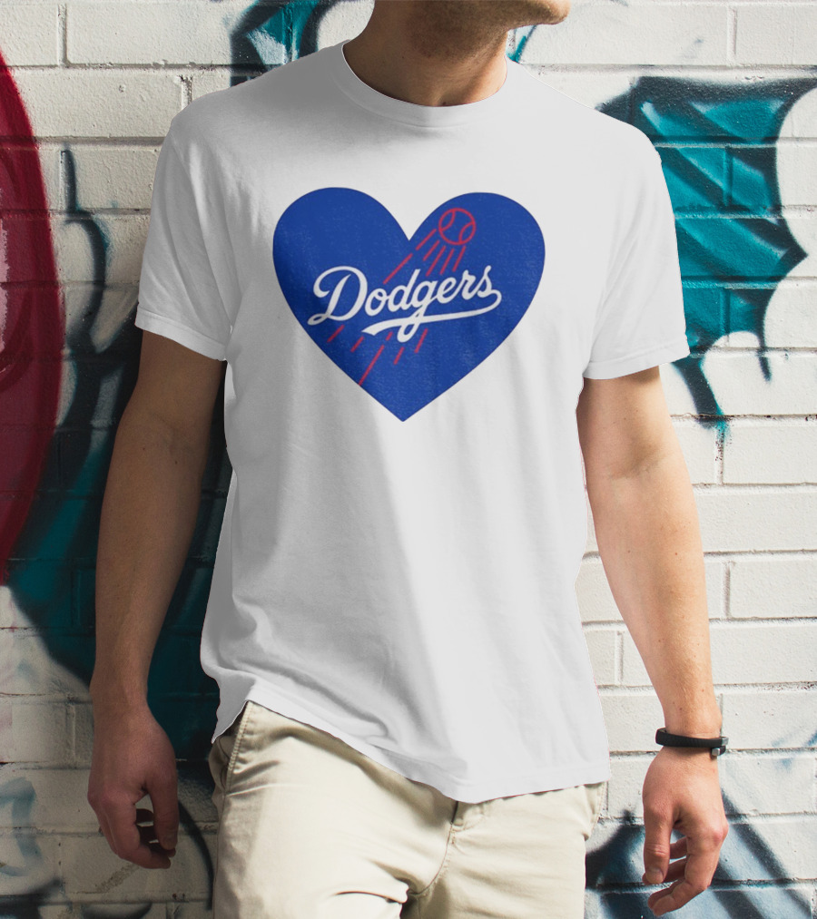 Los Angeles Dodgers Heart MLB Baseball World Series 2025 T-Shirt
