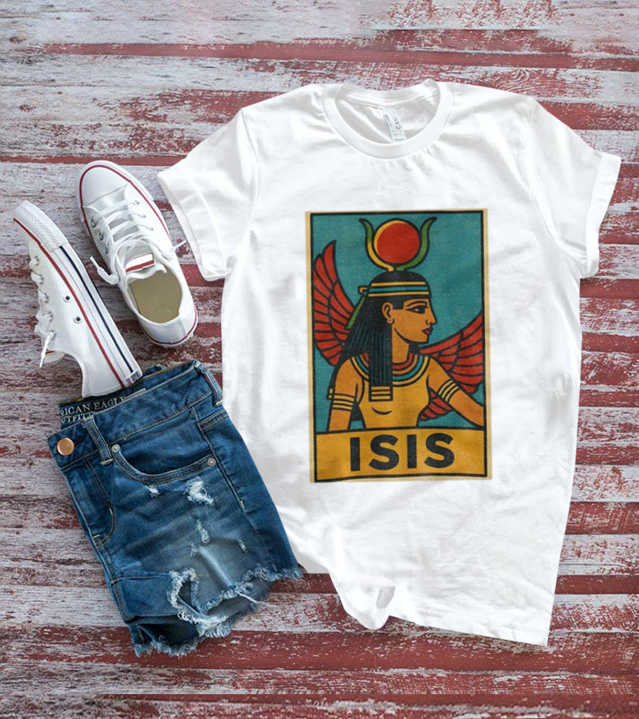 Isis Egyptian Goddess Comic Style For Mythology Fans And Divine Feminine Seekers T-Shirt