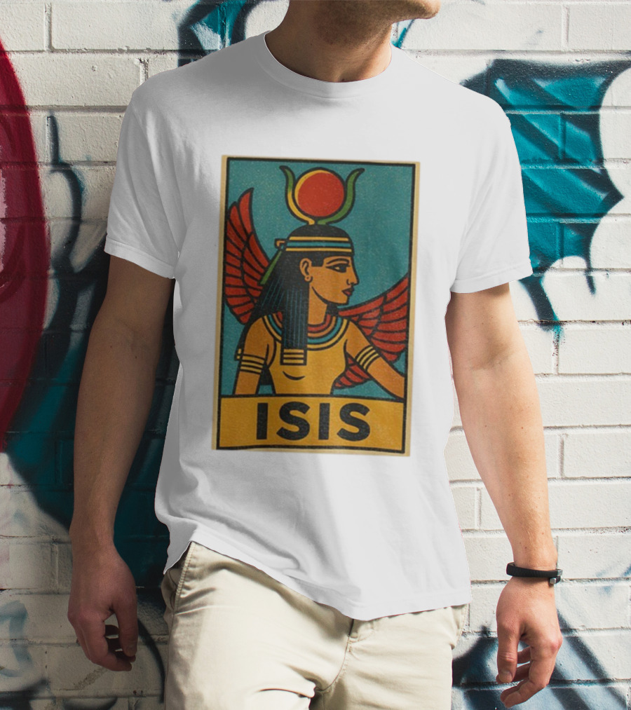 Isis Egyptian Goddess Comic Style For Mythology Fans And Divine Feminine Seekers T-Shirt