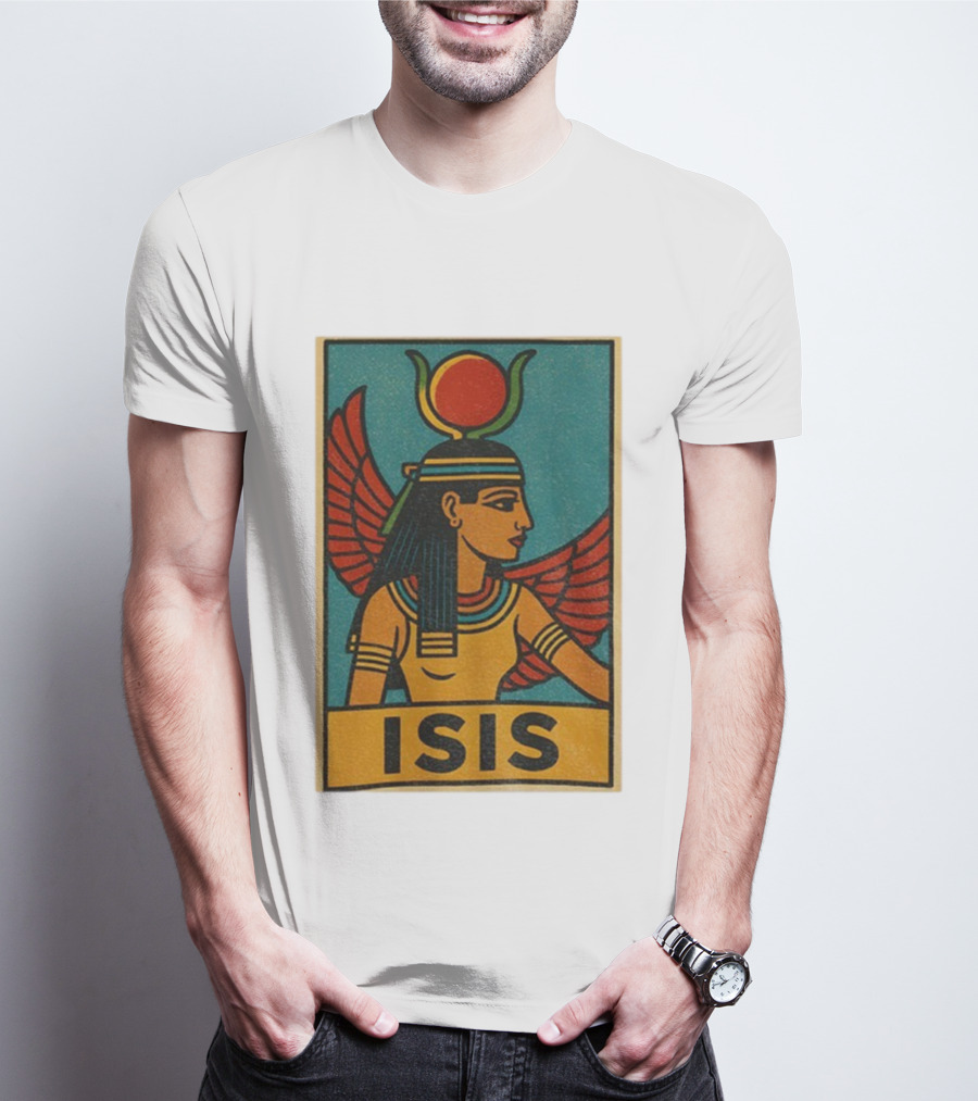 Isis Egyptian Goddess Comic Style For Mythology Fans And Divine Feminine Seekers T-Shirt
