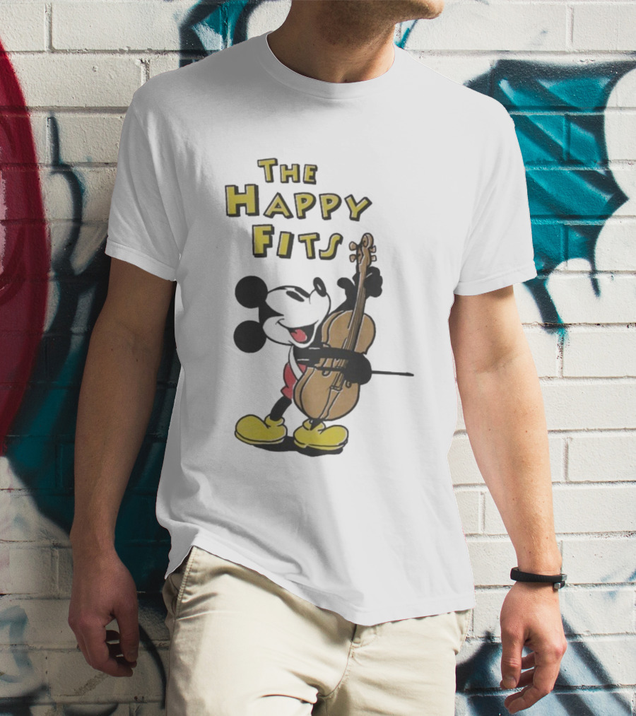 The Happy Fits Steamboat Willie Mickey Mouse Cello Violin T-Shirt