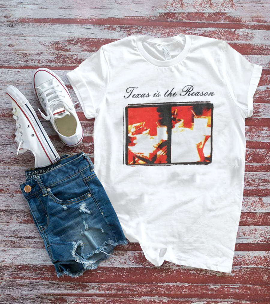 Texan Vintage Aesthetic With Retro Diner Imagery T-Shirt