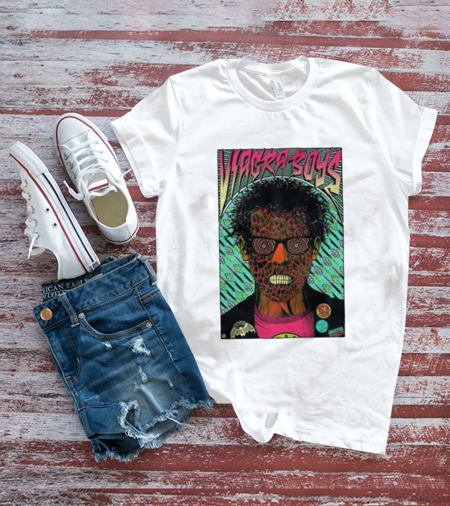 Viagra Boys Concert October 31 2025 The Far Out Lounge Austin Texas Psychedelic Art T-Shirt