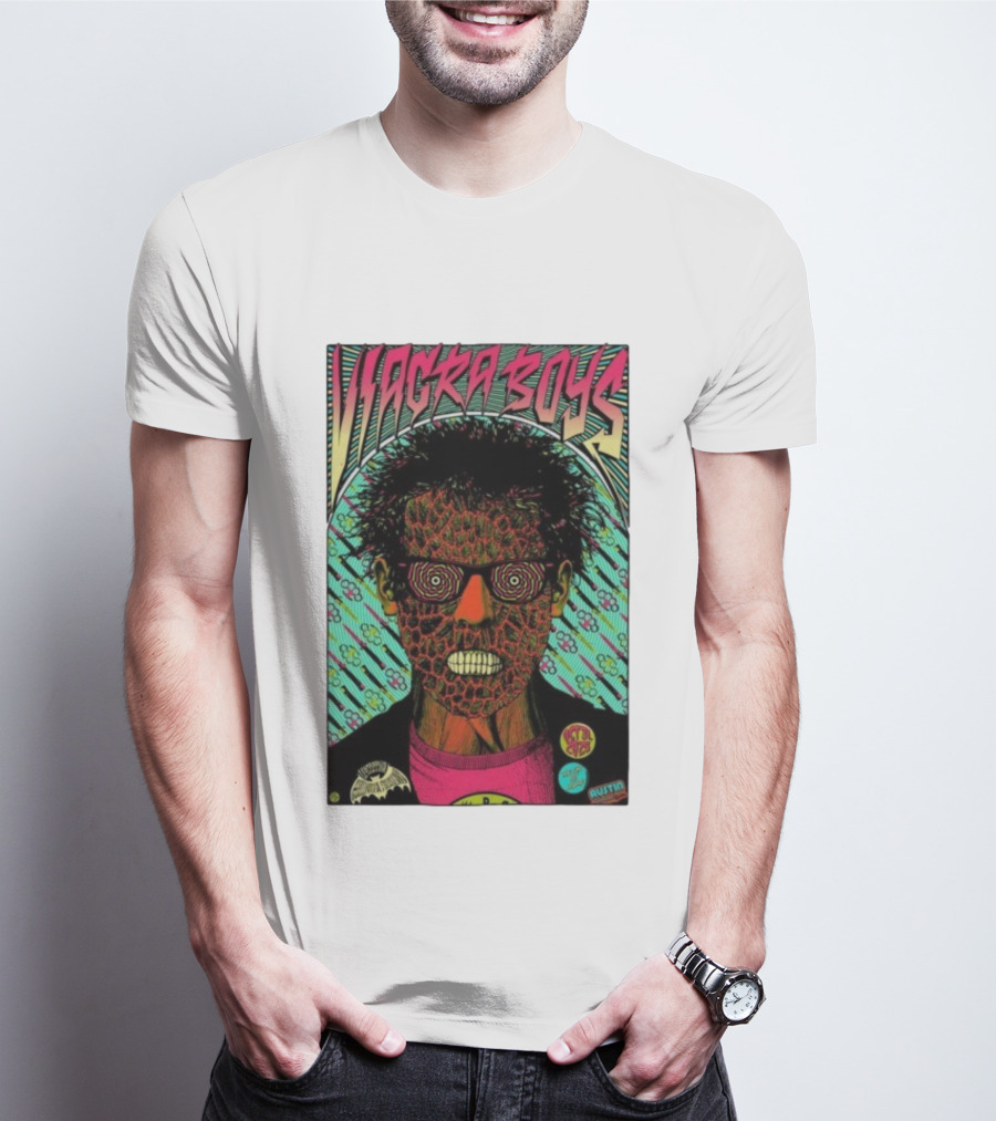 Viagra Boys Concert October 31 2025 The Far Out Lounge Austin Texas Psychedelic Art T-Shirt