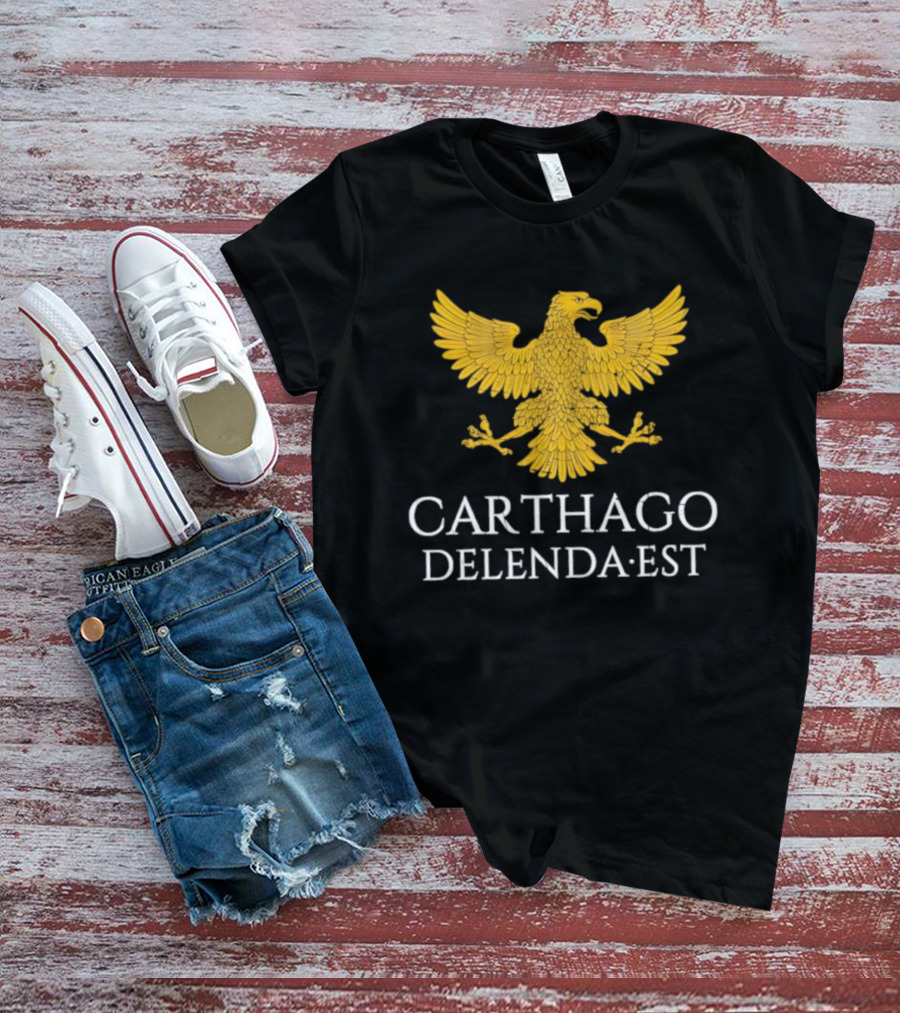 Carthago Delenda Est Roman Eagle Emblem T-Shirt