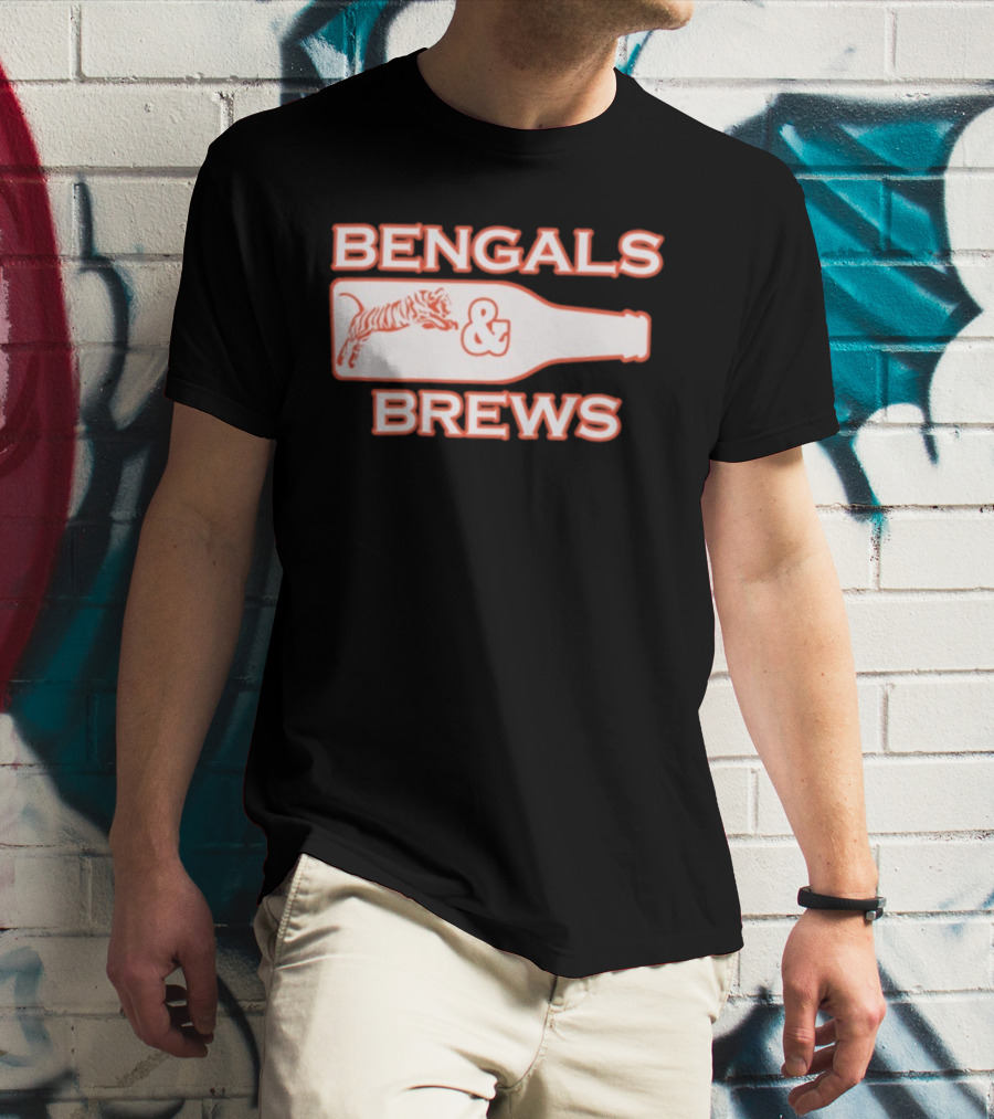 Bengals And Brews Cincinnati Bengals Game Day Tiger Bottle T-Shirt