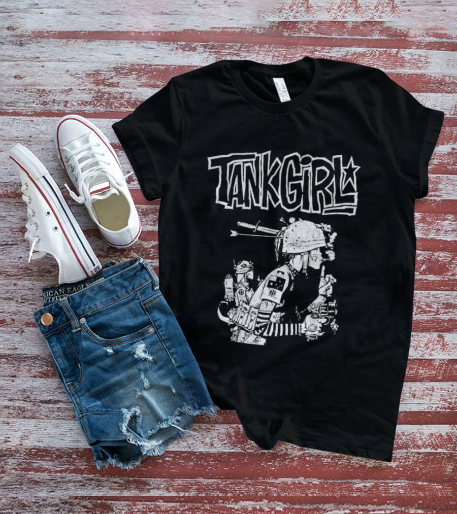 Gorillaz Tank Girl Black White Collaboration T-Shirt