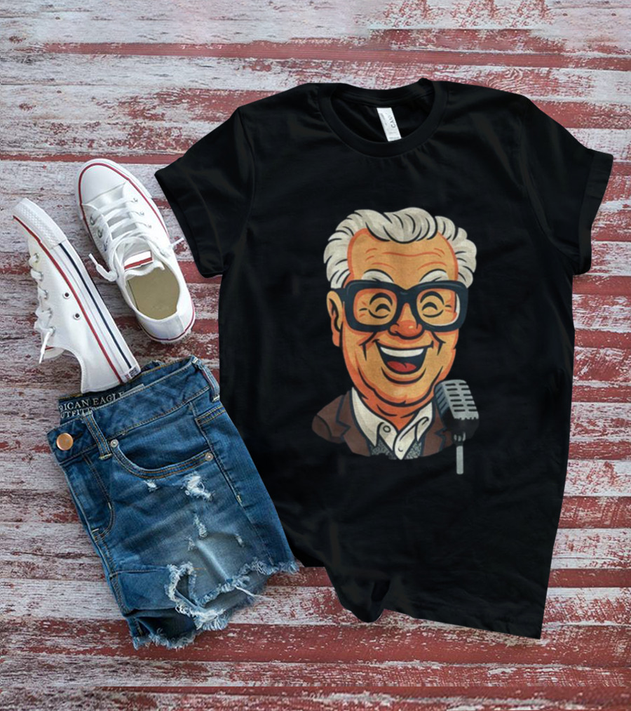 Harry Caray Cartoon Sports Commentator Baseball Fan Tribute T-Shirt
