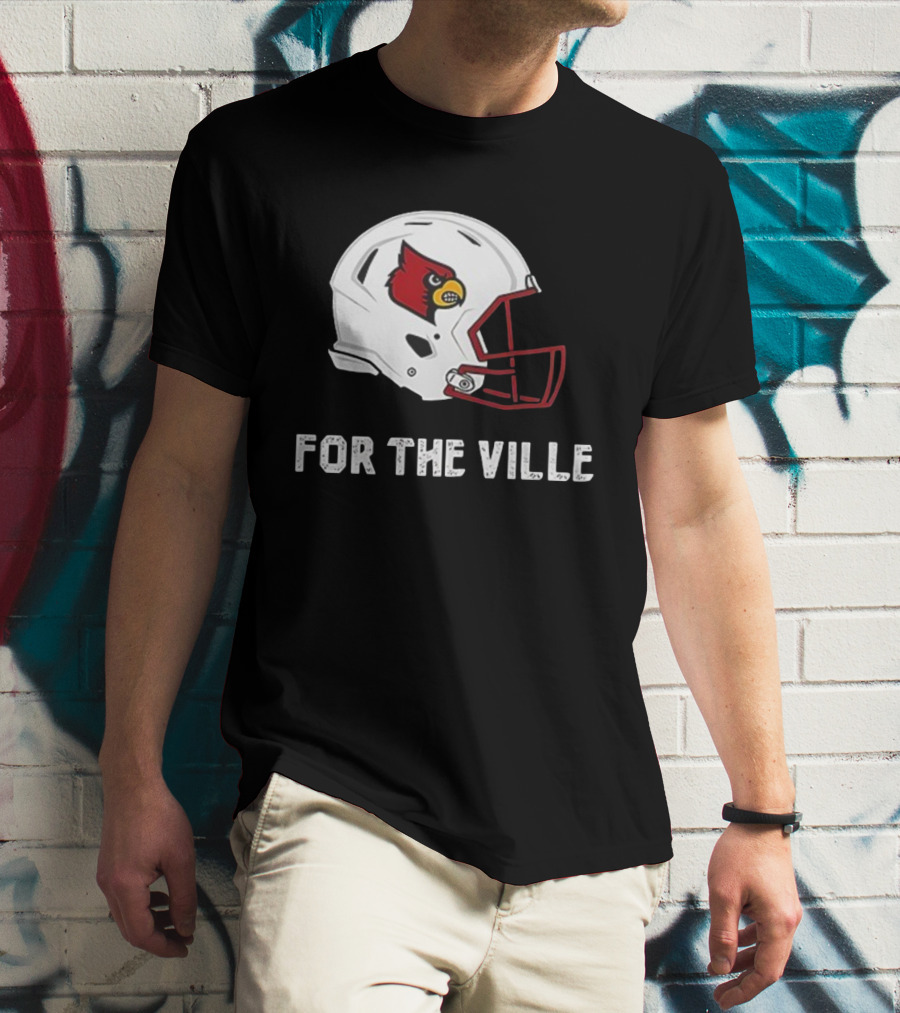 FOR THE VILLE Louisville Cardinals Mascot Helmet T-Shirt