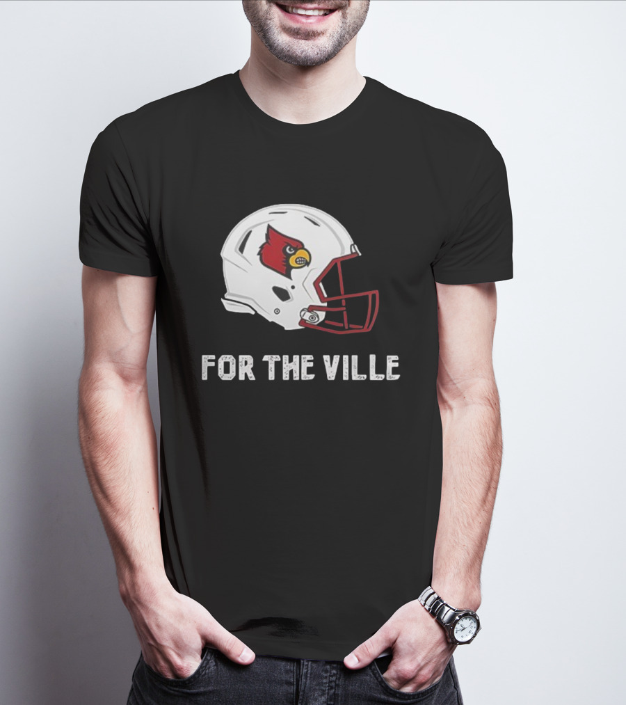 FOR THE VILLE Louisville Cardinals Mascot Helmet T-Shirt