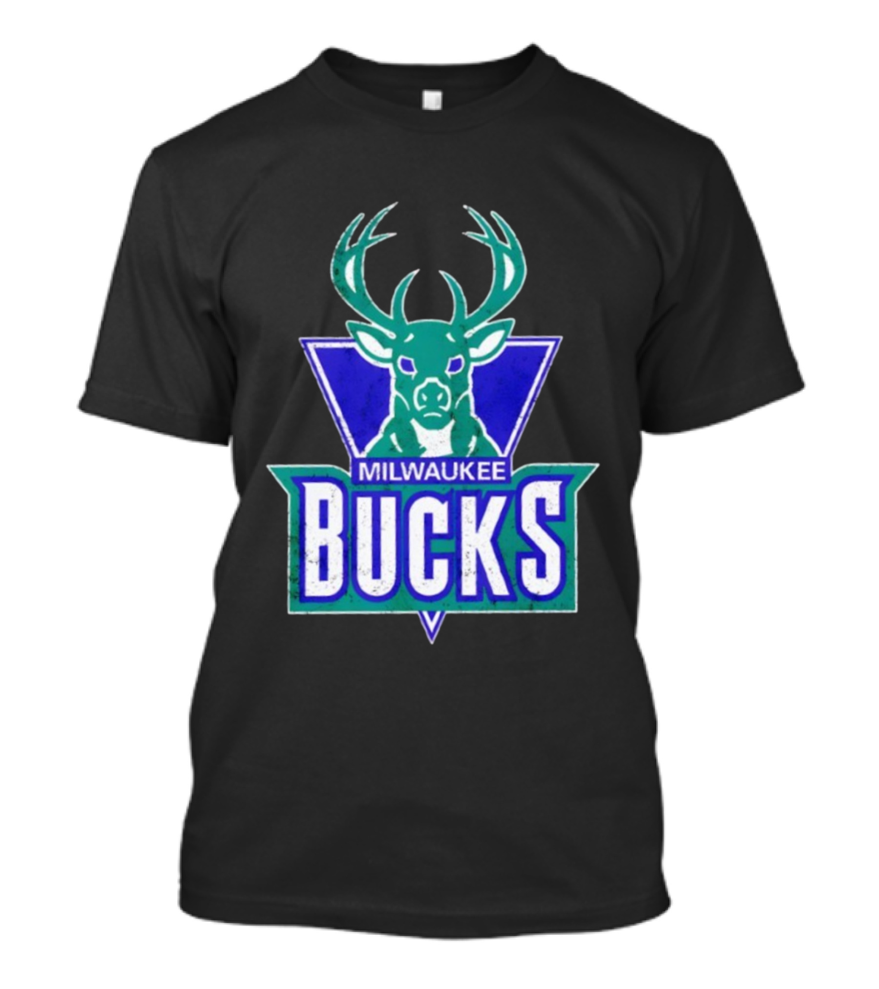 Milwaukee Bucks Deer Head Emblem Retro Style T-Shirt