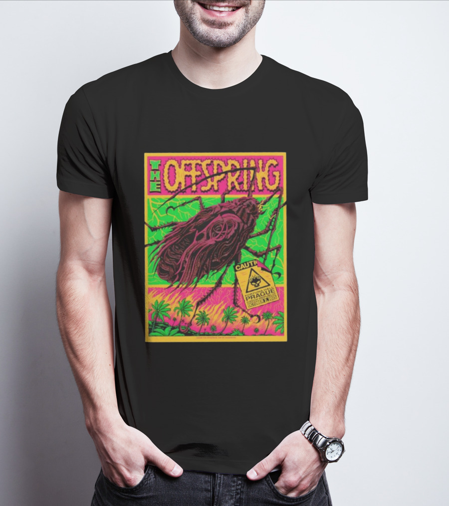 The Offspring Fortuna Hall Prague October 2nd 2025 Caution Insect T-Shirt
