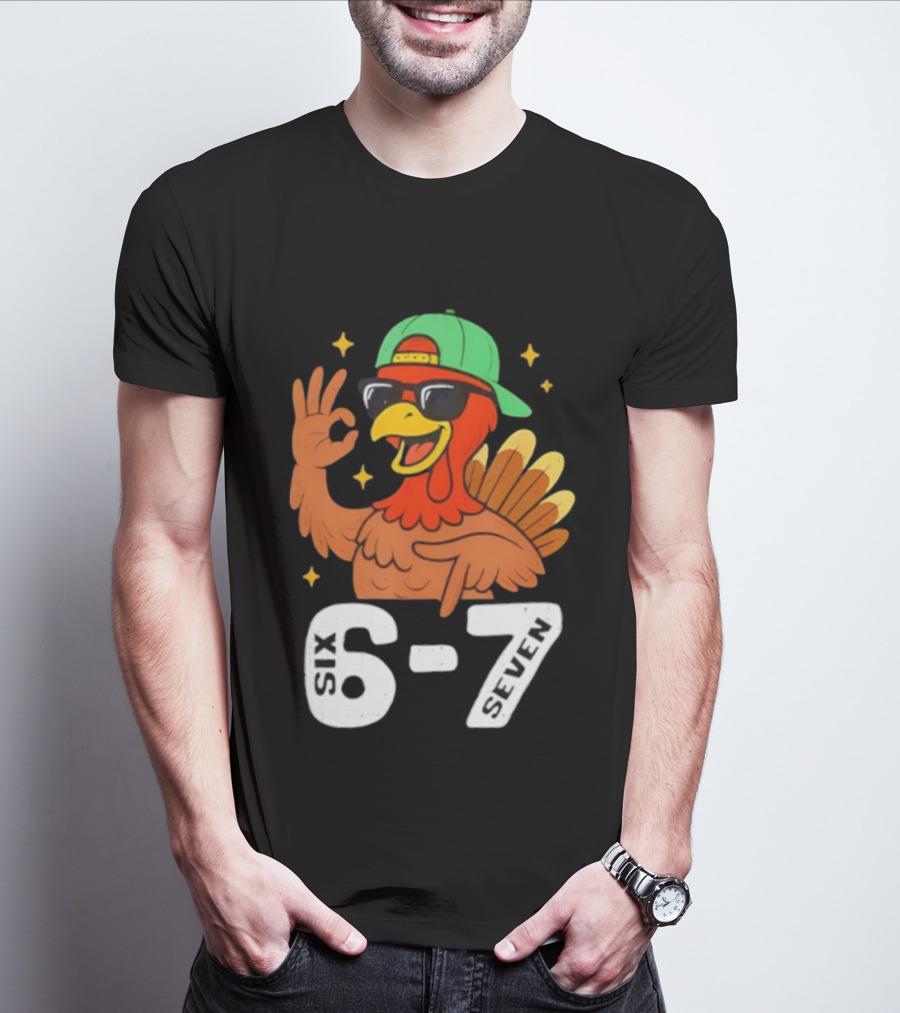Six Seven Turkey Meme Gen Z Alpha Style T-Shirt