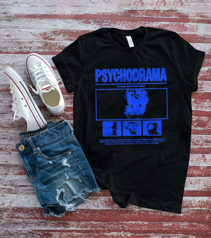 Dave Psychodrama Blue Face Iconic Music Album Art T-Shirt