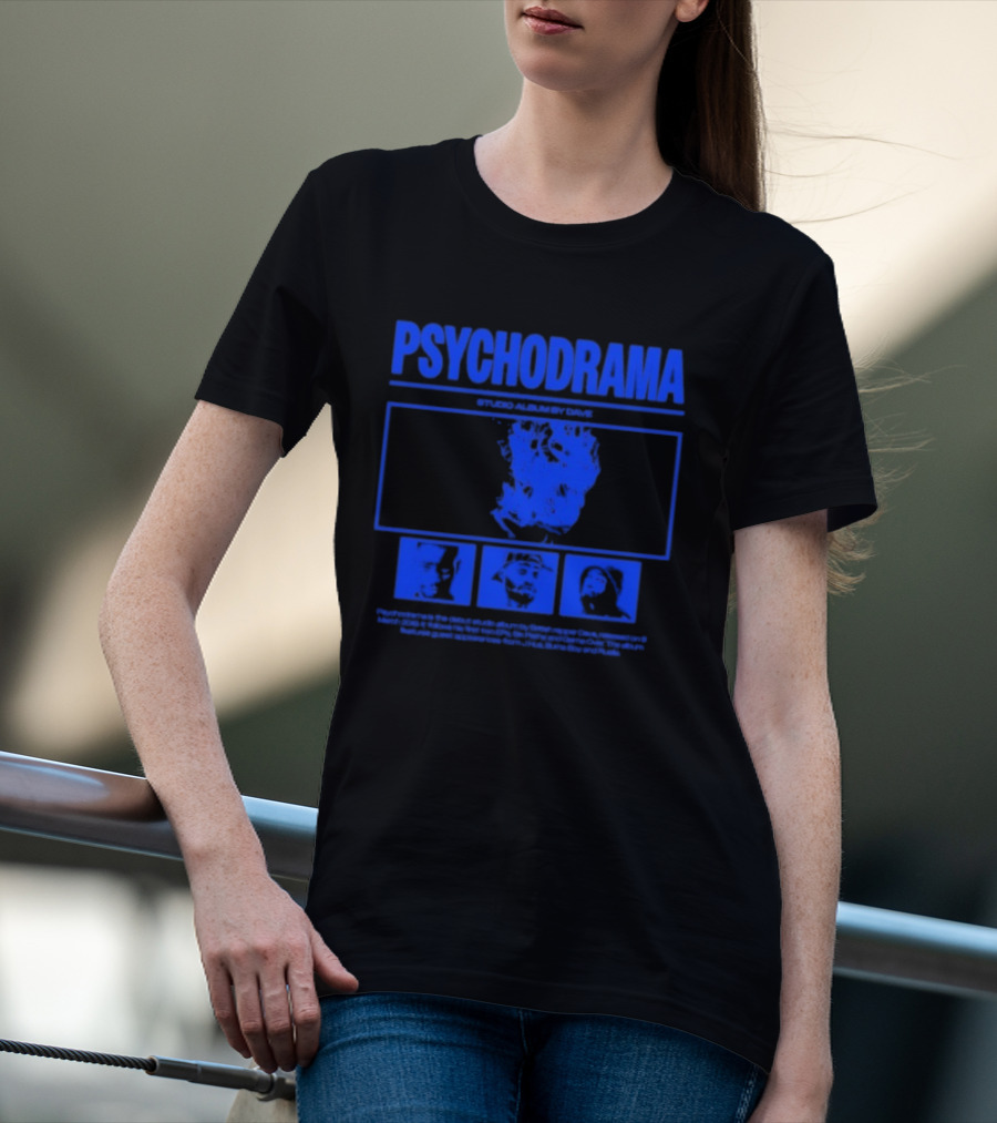 Dave Psychodrama Blue Face Iconic Music Album Art T-Shirt