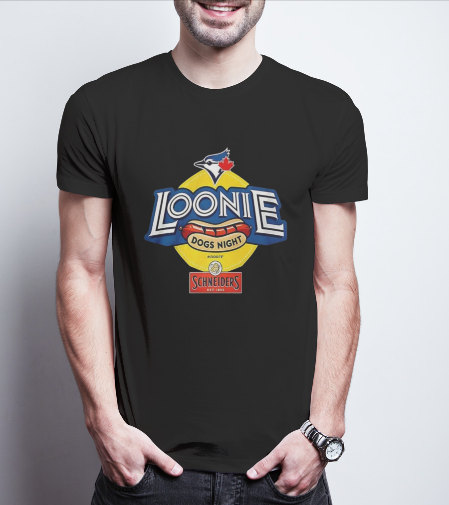 Toronto Blue Jays Loonie Dogs Night Schneiders Est 1890 #D00FF T-Shirt