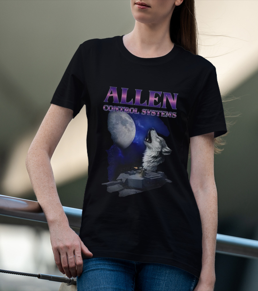 Allen Control Systems Howling Wolf Moon Tank Design T-Shirt