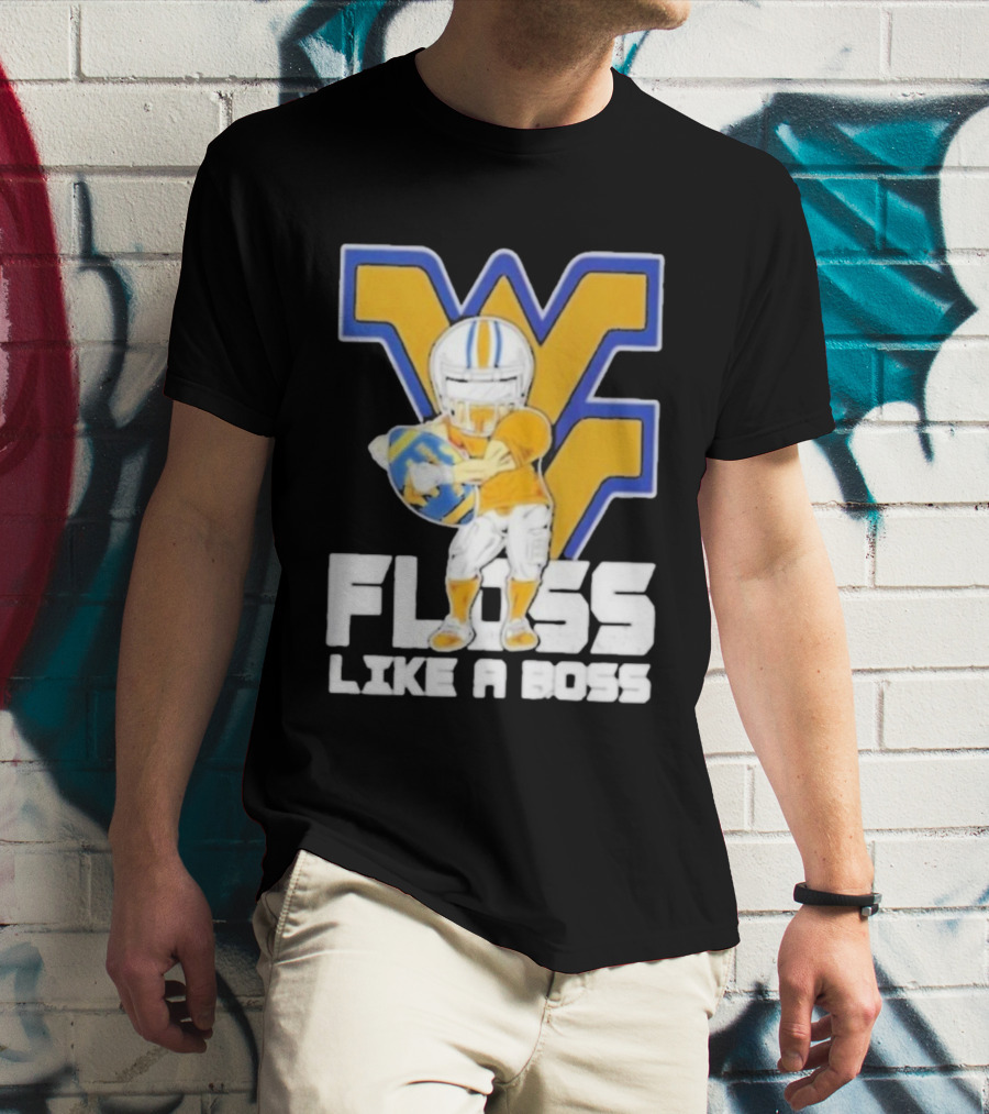 West Virginia Mountaineers Floss Like A Boss Football Celebration T-Shirt