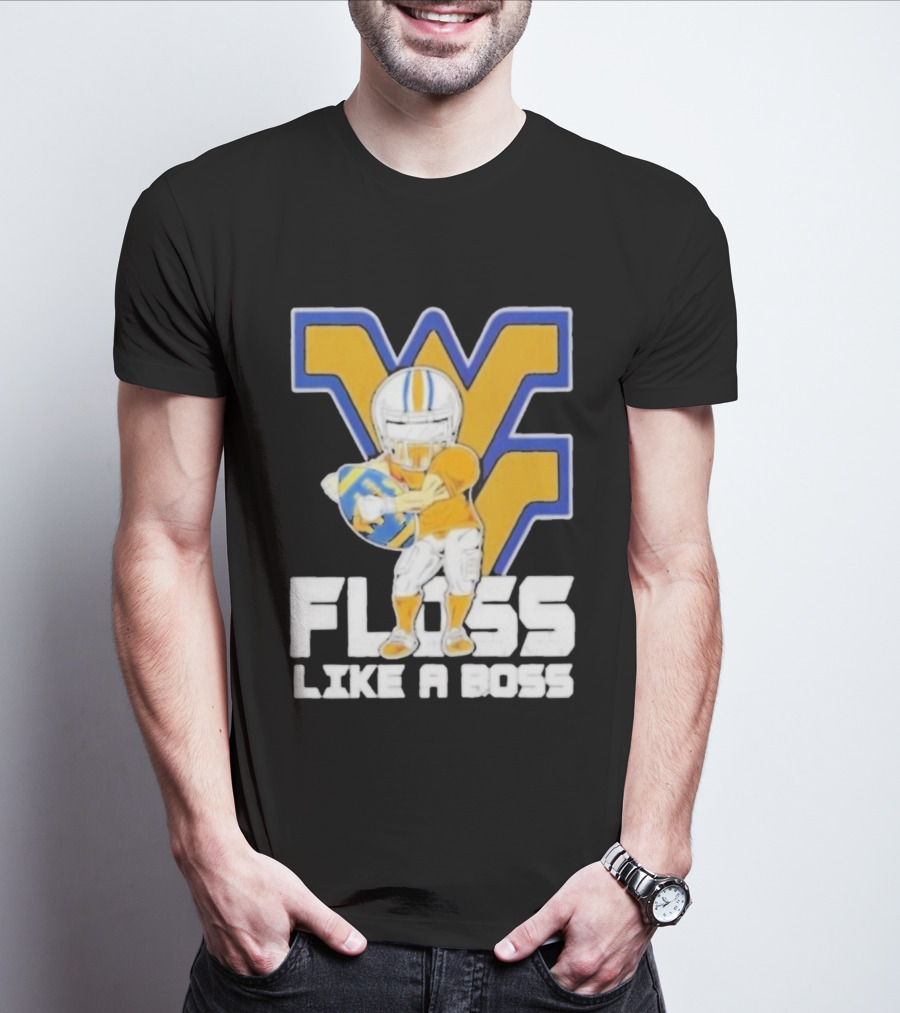 West Virginia Mountaineers Floss Like A Boss Football Celebration T-Shirt