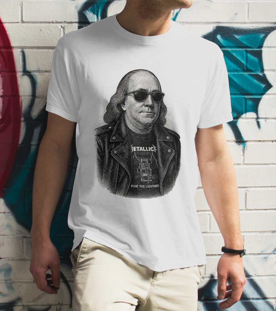 Ben Franklin Metallica Ride The Lightning T-Shirt