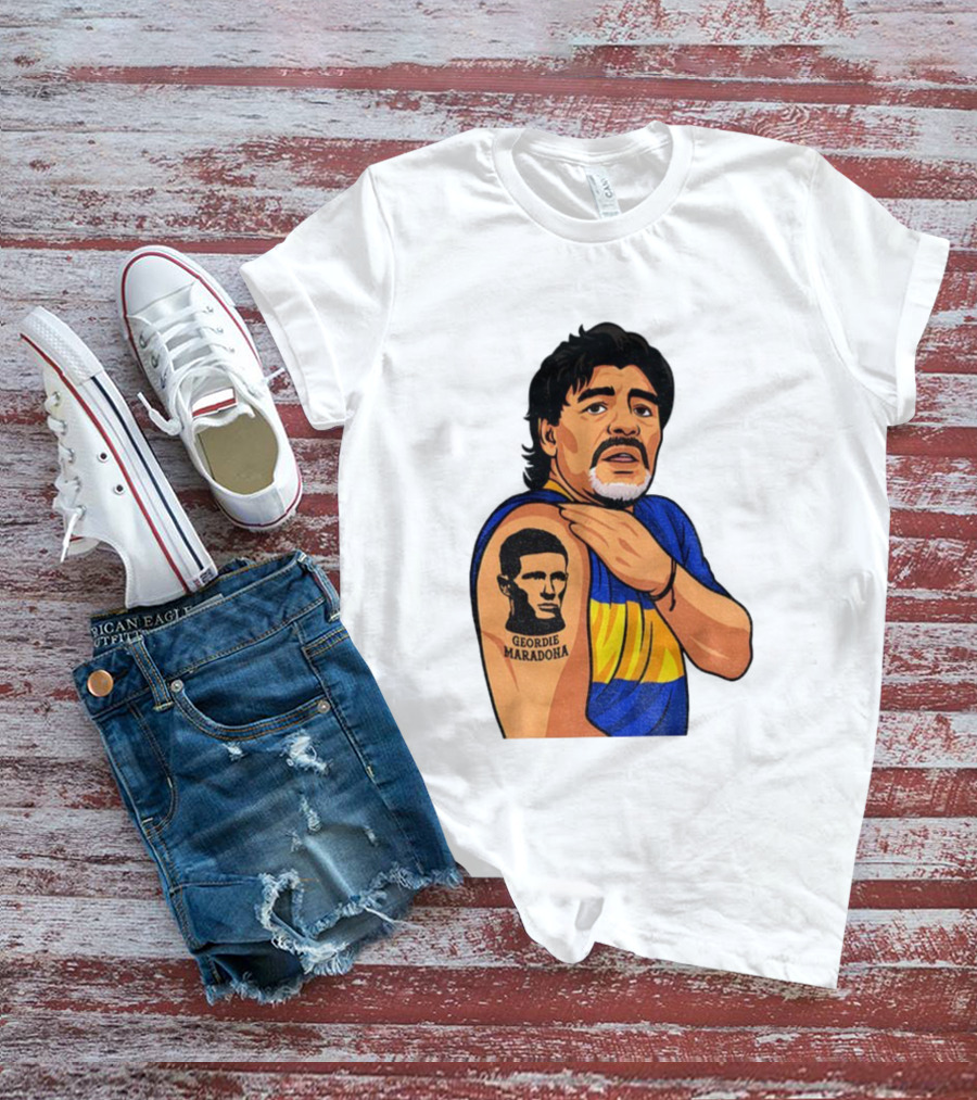 Elliot Anderson Geordie Maradona Tattoo Icon Illustration T-Shirt