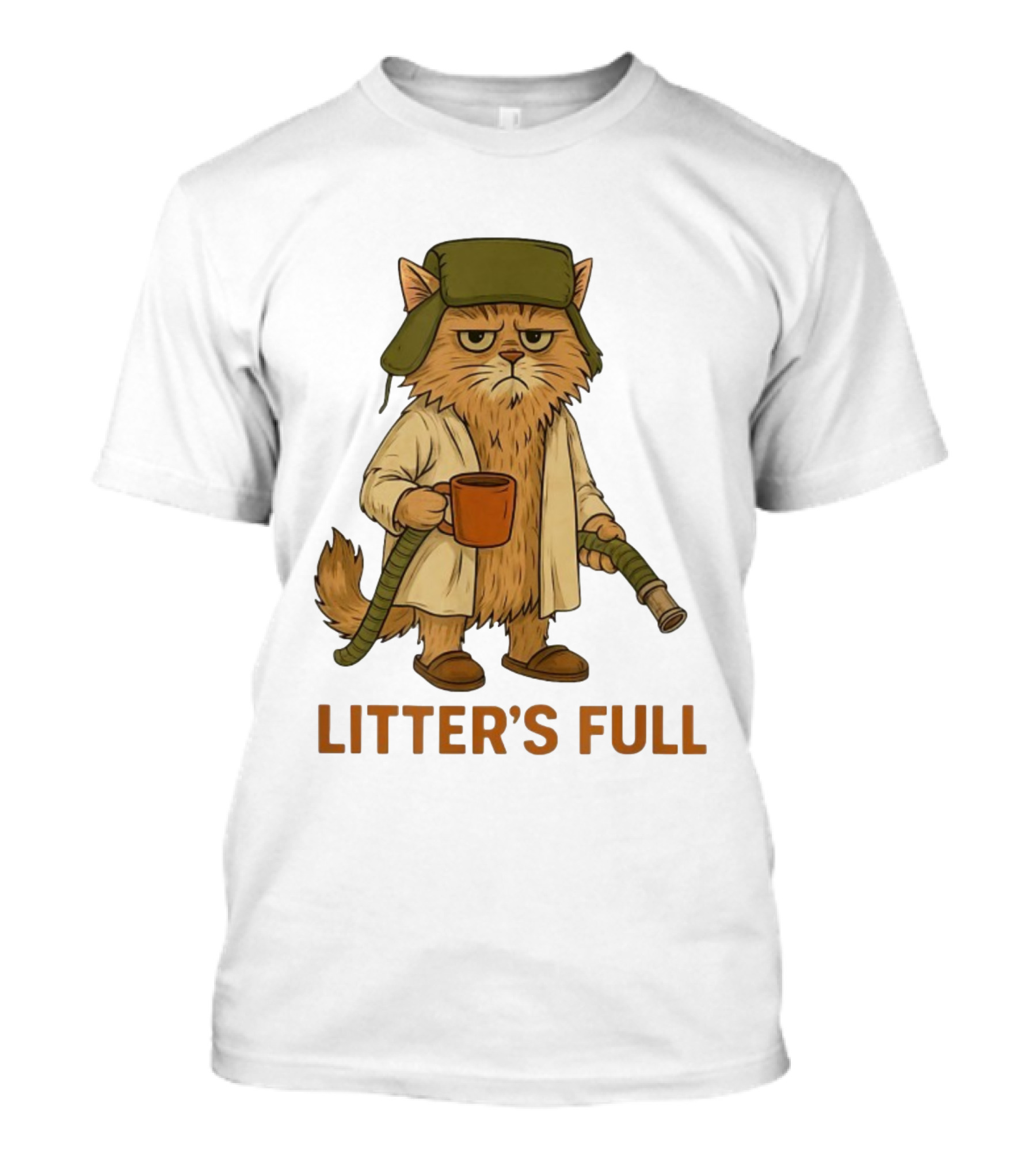 Litter’s Full Cat Coffee And Hose Hat T-Shirt