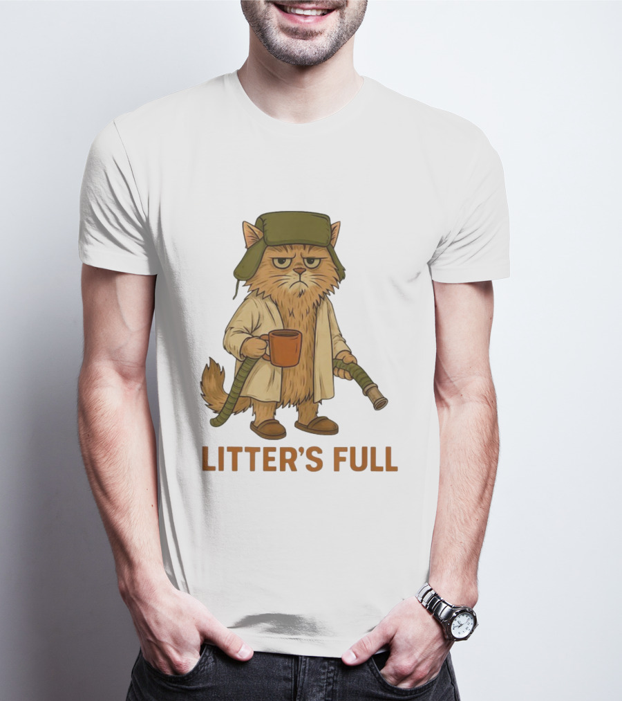 Litter’s Full Cat Coffee And Hose Hat T-Shirt