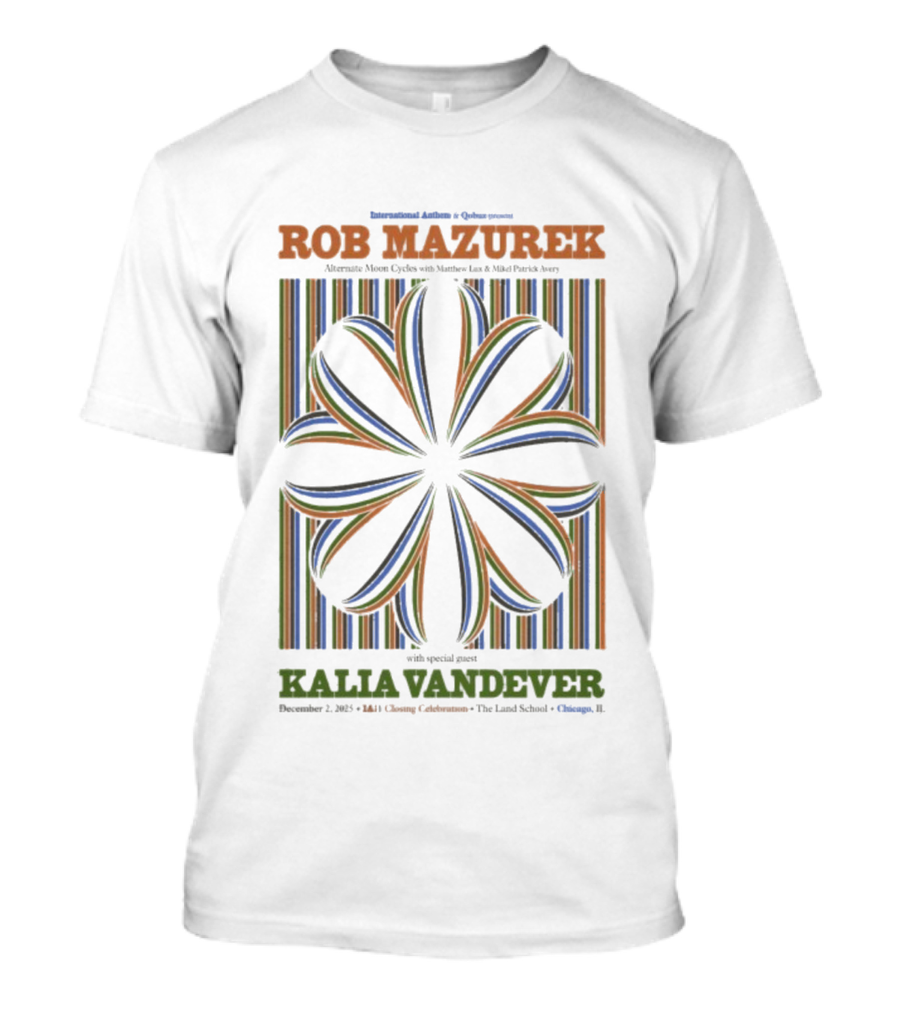 Rob Mazurek Kalia Vandever IA11 Closing Celebration December 2 2025 The Land School Chicago T-Shirt
