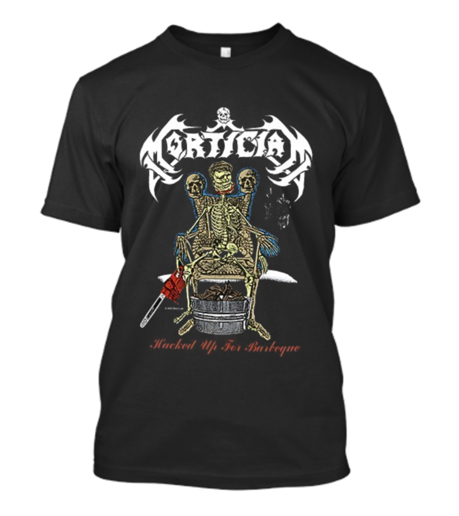 Corticia Skeleton Throne Barbeque Roasted Organs Shredded Skin Human Meat T-Shirt