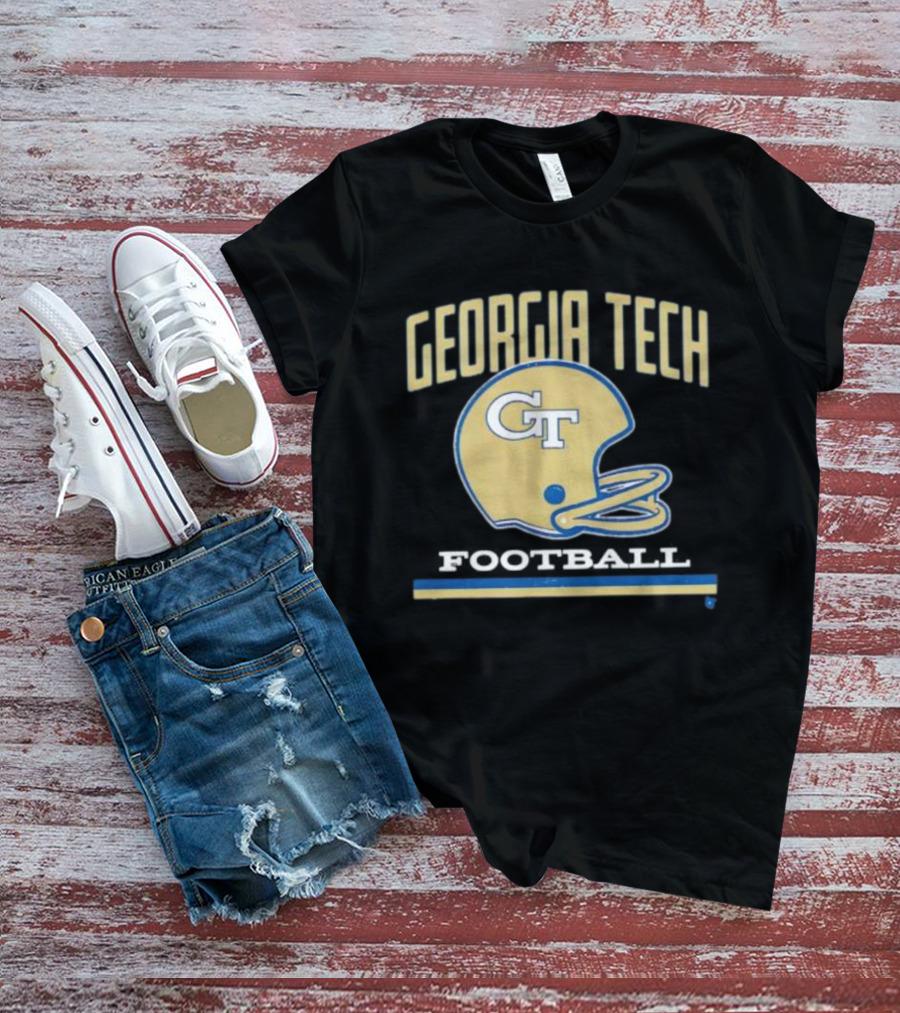 Georgia Tech Football Helmet GT Yellow Jackets T-Shirt