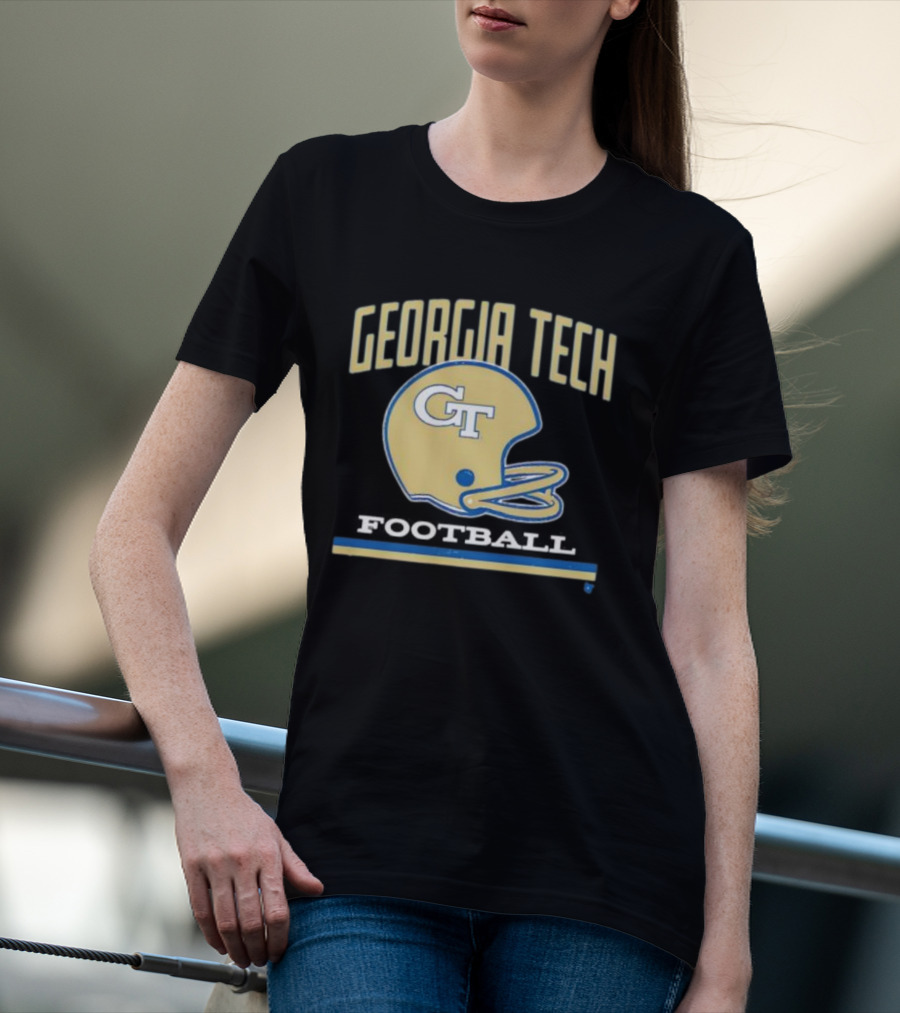 Georgia Tech Football Helmet GT Yellow Jackets T-Shirt