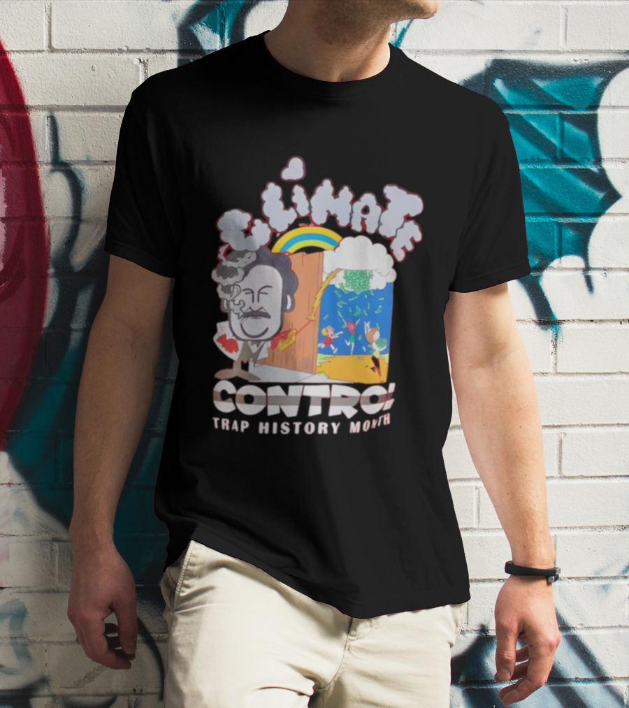 Jmacworldwide Climate Control Trap History Month Rainbow Cartoon Style T-Shirt