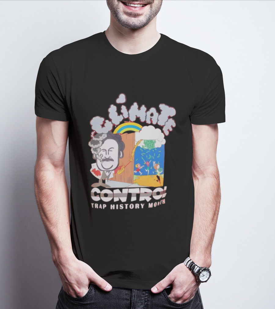 Jmacworldwide Climate Control Trap History Month Rainbow Cartoon Style T-Shirt