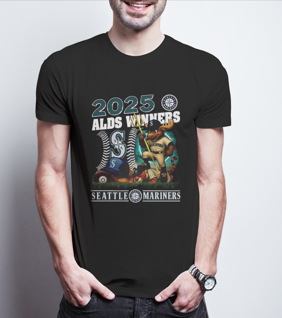 2025 Seattle Mariners ALDS Winners Mascot T-Shirt