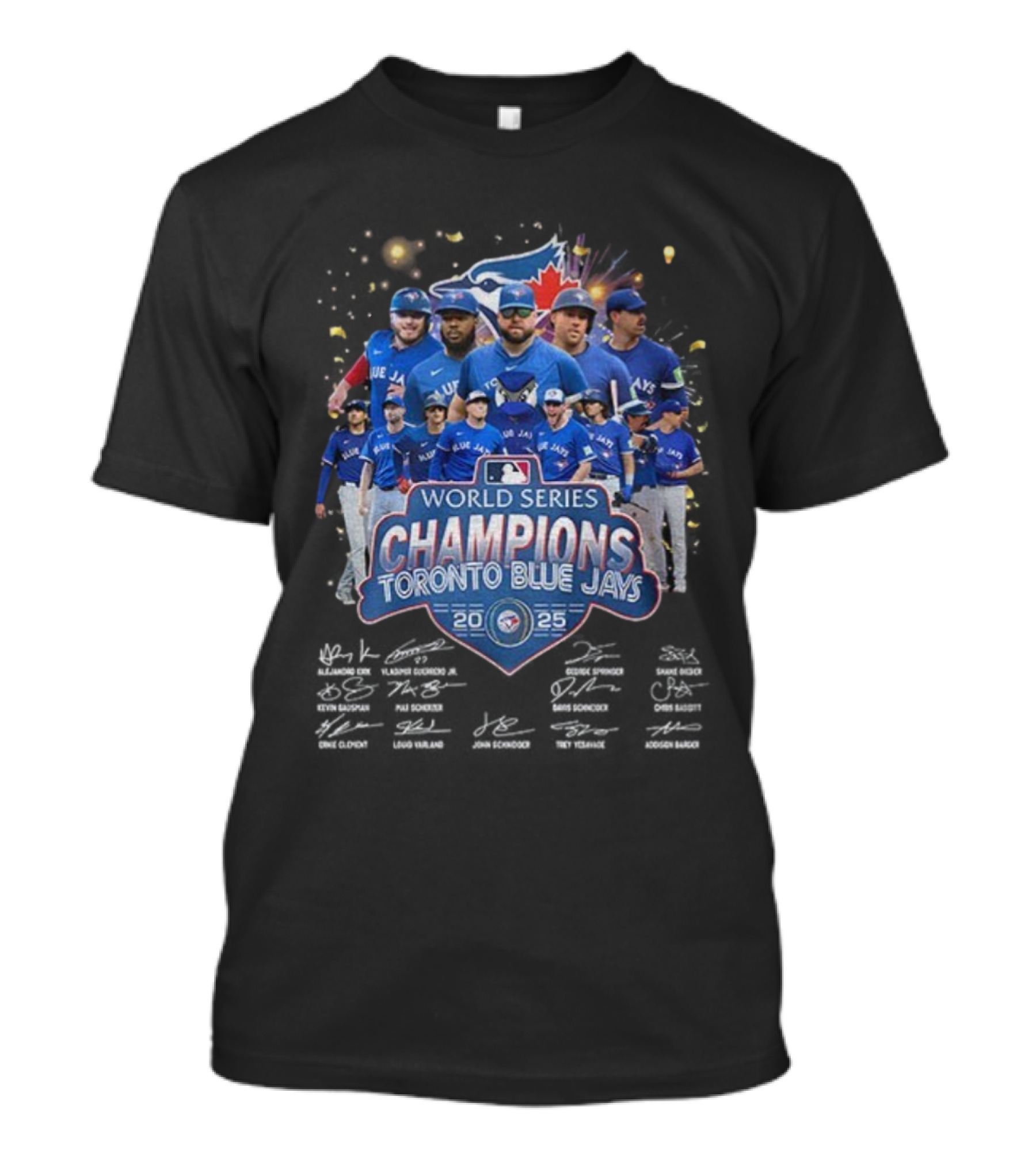 World Series Champions Toronto Blue Jays 2025 MLB Baseball Team Celebration T-Shirt